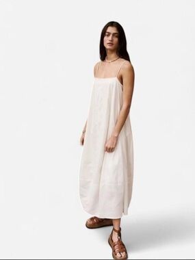 Free People Ivory Spaghetti-Strap Maxi Dress